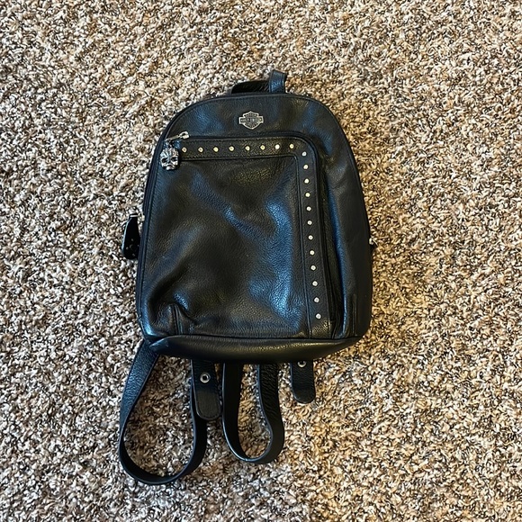 HarleyDavidson Bags Harley Davidson Leather Backpack Purse Poshmark